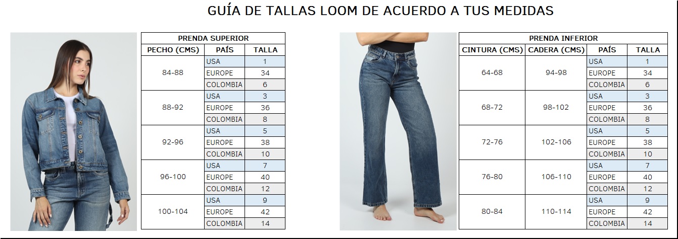 Guía de Tallas LOOM