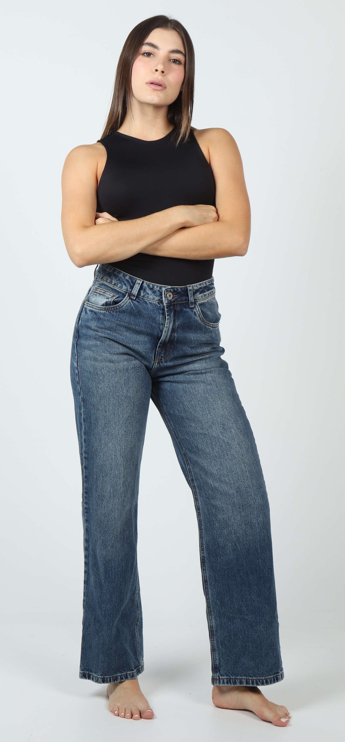 Jean Femenino Straight Fit Esencial de Moda