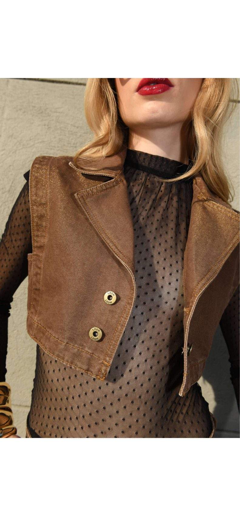 Chaleco Dorado y Bronce