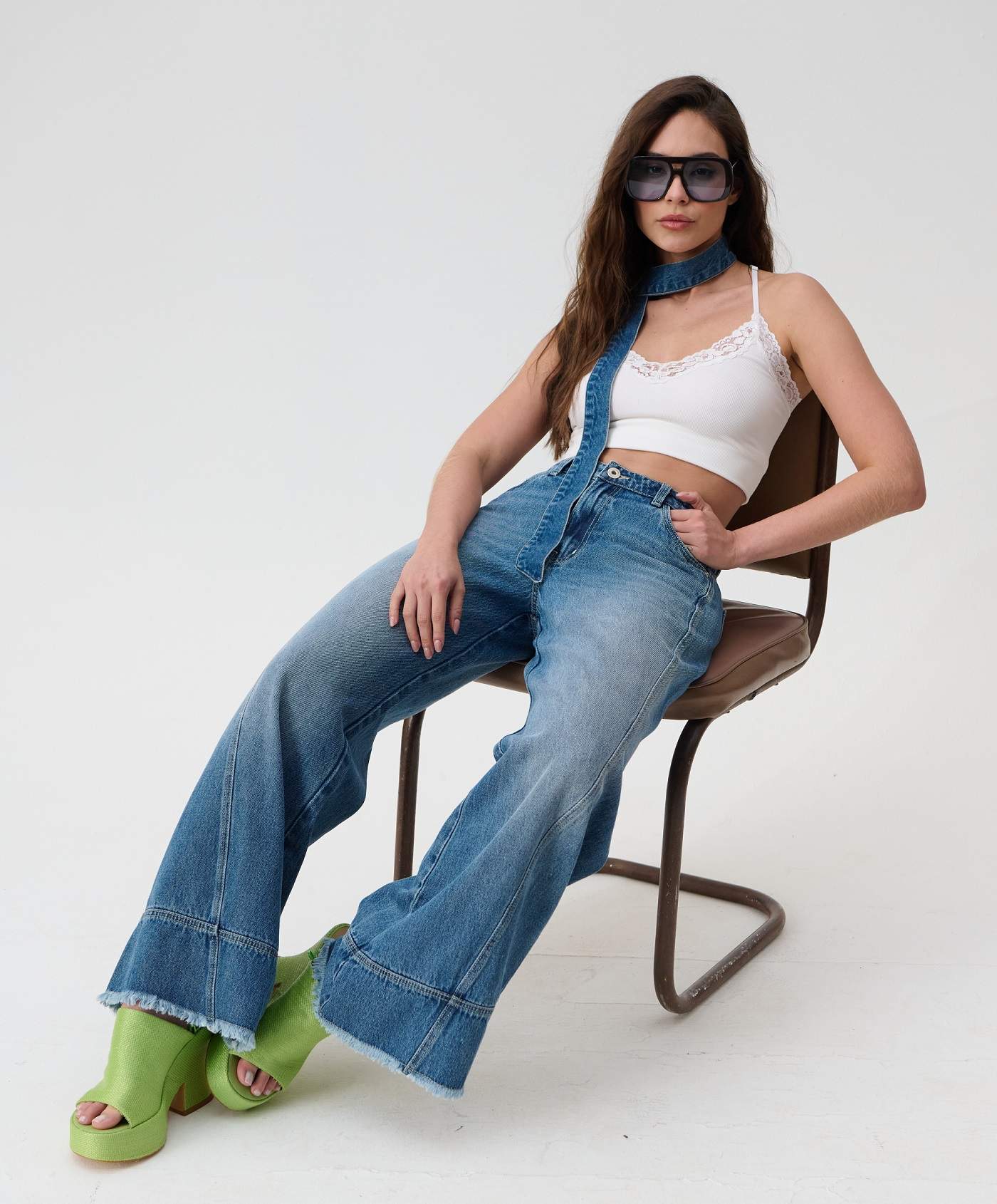 Jean Wide Leg Azul Medio - Imagen 3